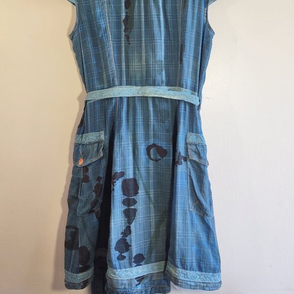 Da-Nang Surplus IndoChine Originale Cargo Wrap Dress Lace Dainty Feminine Medium - Picture 5 of 10